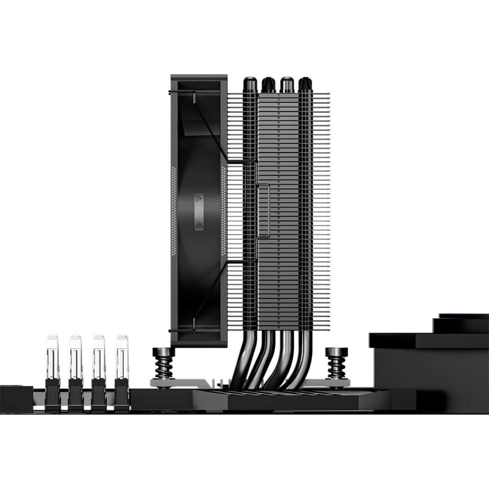Кулер PCCooler E126MB черный 120мм алюминий 1800rpm 26.5db 4-pin 92W 70мм