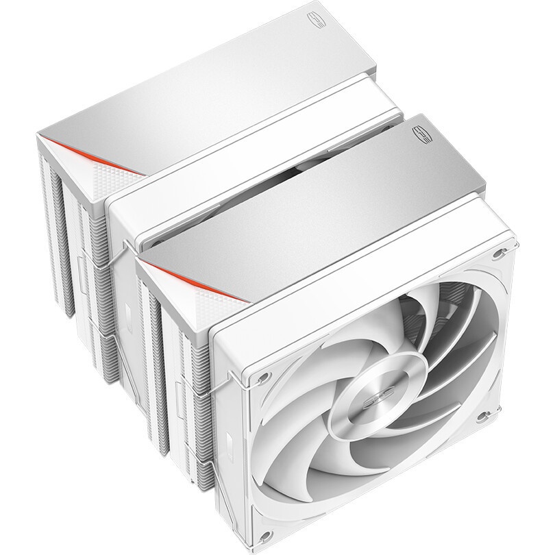 Кулер для процессора PCCooler RZ620 WH (260W, 4-pin PWM, 158mm, Al/Cu, 6x6mm, 2x120mm, 86.73CFM, 32d