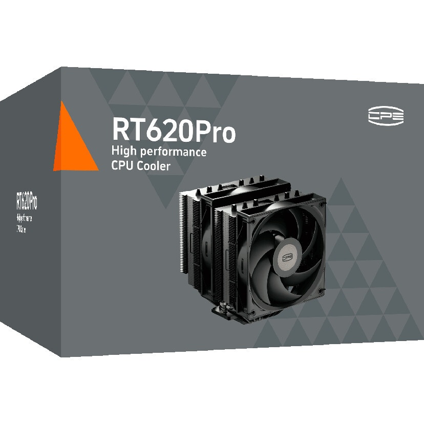 Кулер для процессора PCCooler RZ620 WH (260W, 4-pin PWM, 158mm, Al/Cu, 6x6mm, 2x120mm, 86.73CFM, 32d