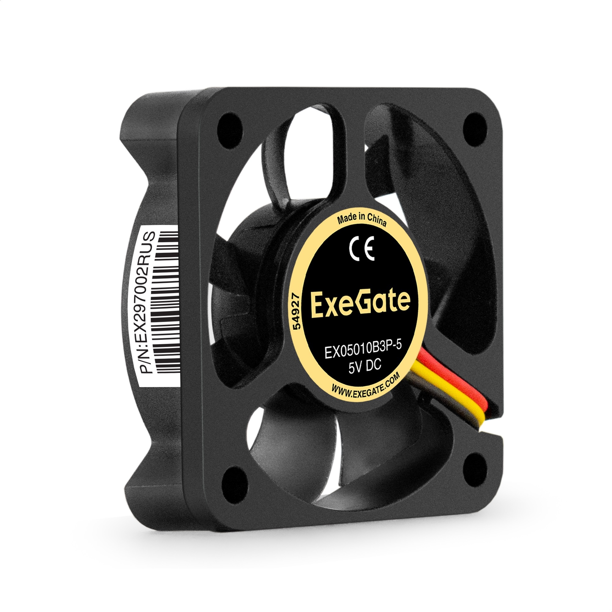 Вентилятор для корпуса ExeGate EX05010S3P-5 черный, 50 мм, 5500 об/мин, 33.5 дБ, 3 pin