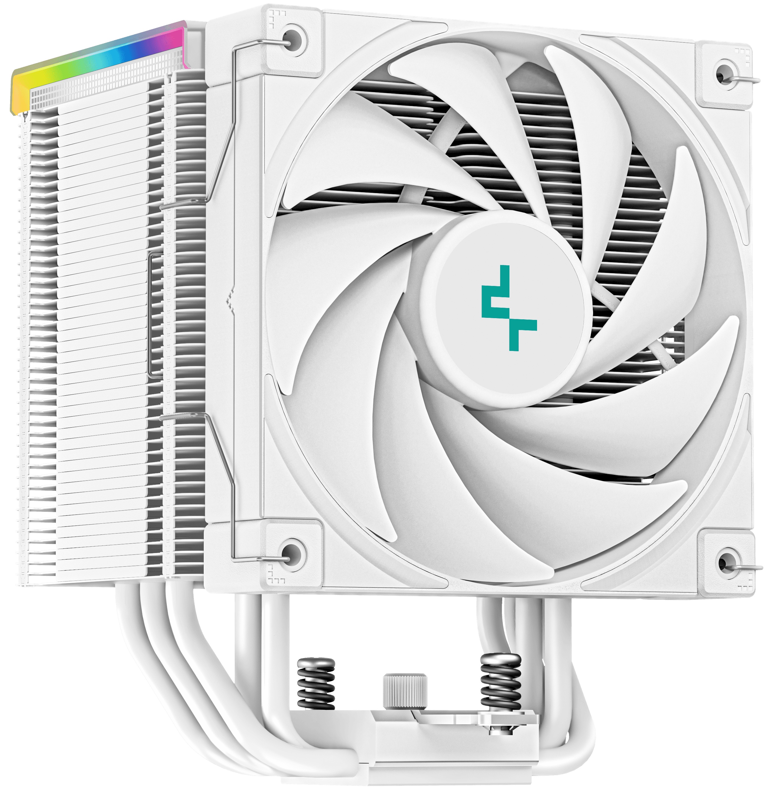 Кулер для процессора DEEPCOOL AK500 DIGITAL WH белый, 120 мм, алюминий/медь, 1850 об/мин, 28 дБ, 4 p