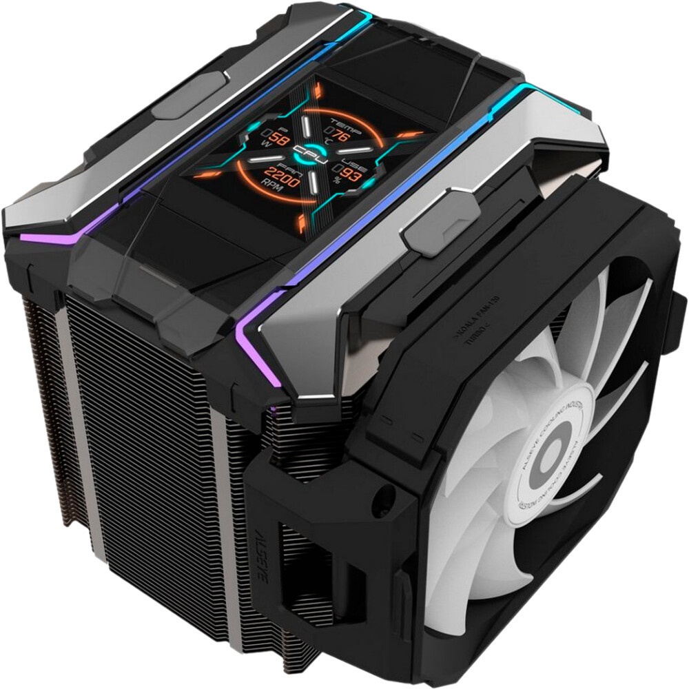 Кулер для процессора Alseye i600-B черный, 120 мм, алюминий/медь, 2300 об/мин, 37.8 дБ, 4 pin, 265 В