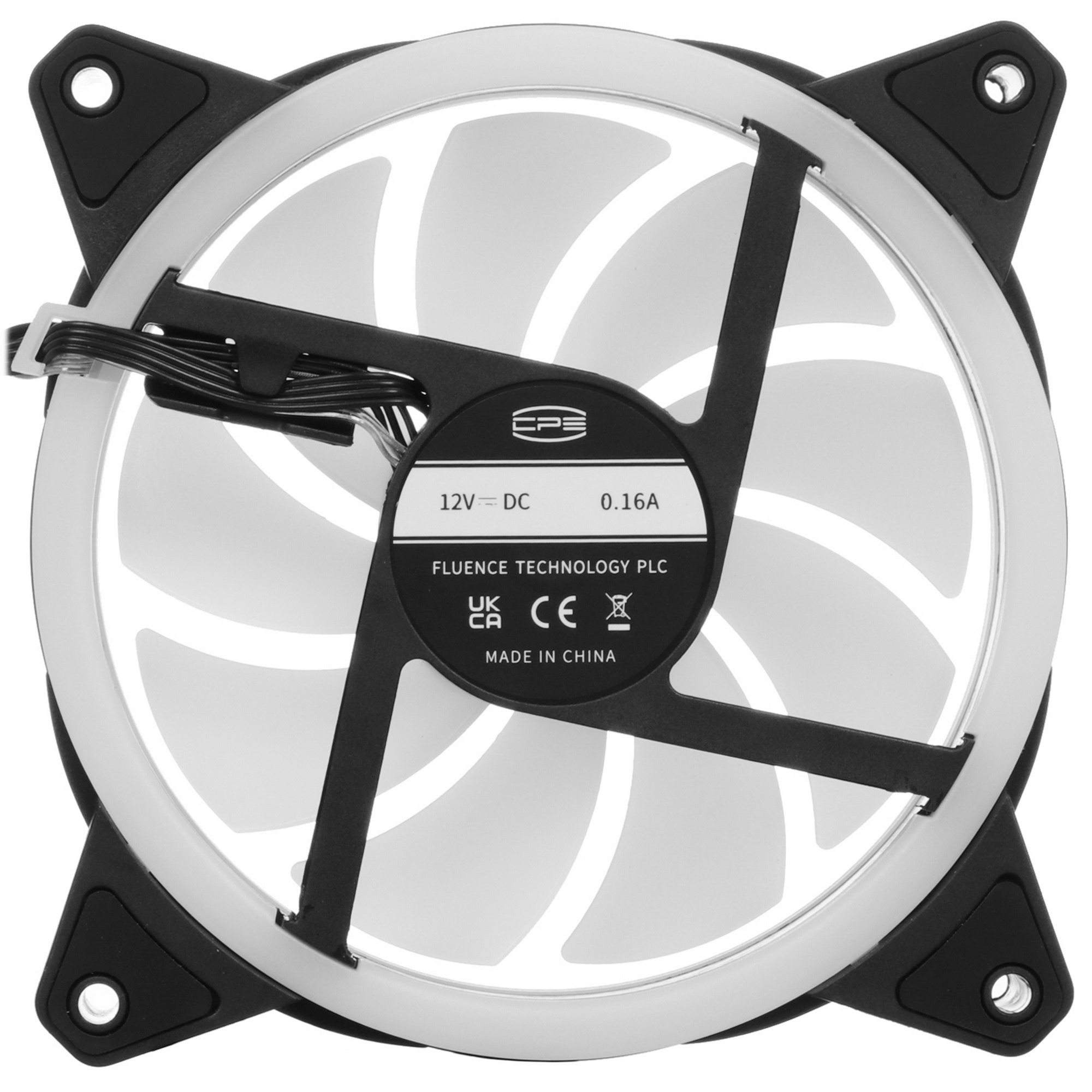 Вентилятор для корпуса PCCooler F3 T120 ARGB черный, 120 мм, 1800 об/мин, 21.6 дБ, 4 pin