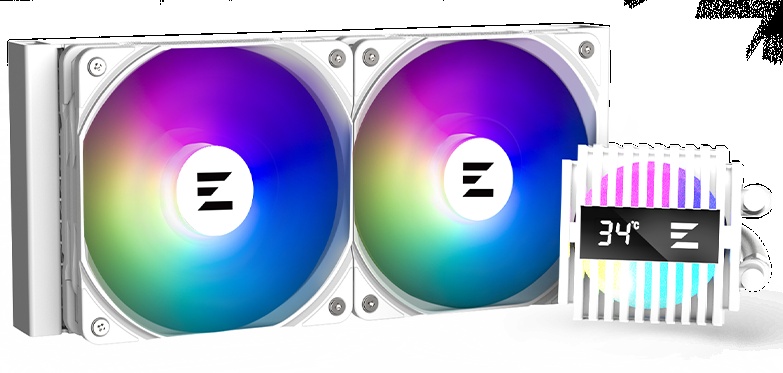 Система водяного охлаждения Zalman Alpha 2 A24 DS ARGB белый 120мм 2150rpm 28db 4-pin 320W
