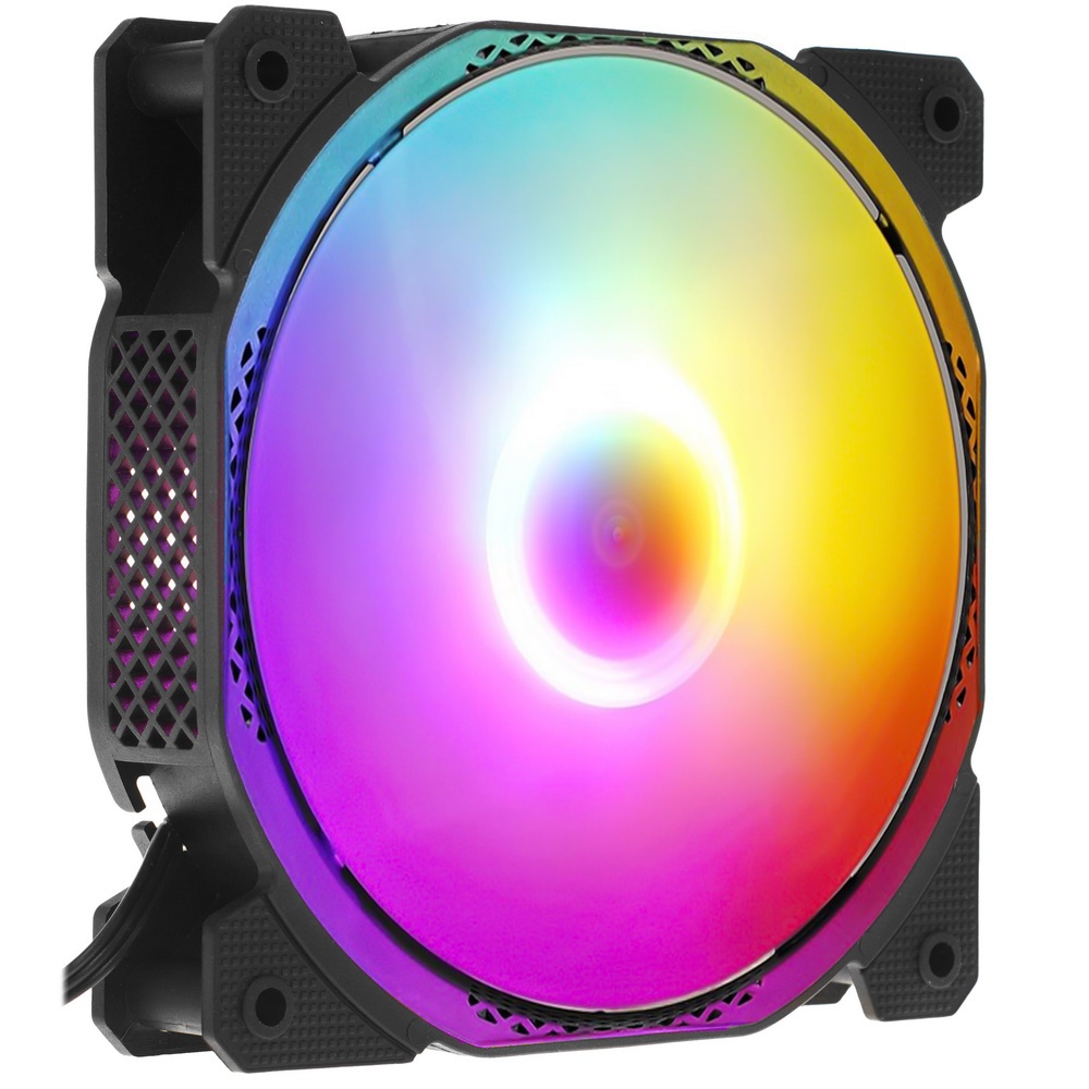 Вентилятор для корпуса Aerocool / Formula Cosmic 12BK FR RGB черный, 120 мм, 1100 об/мин, 22.3 дБ, 4