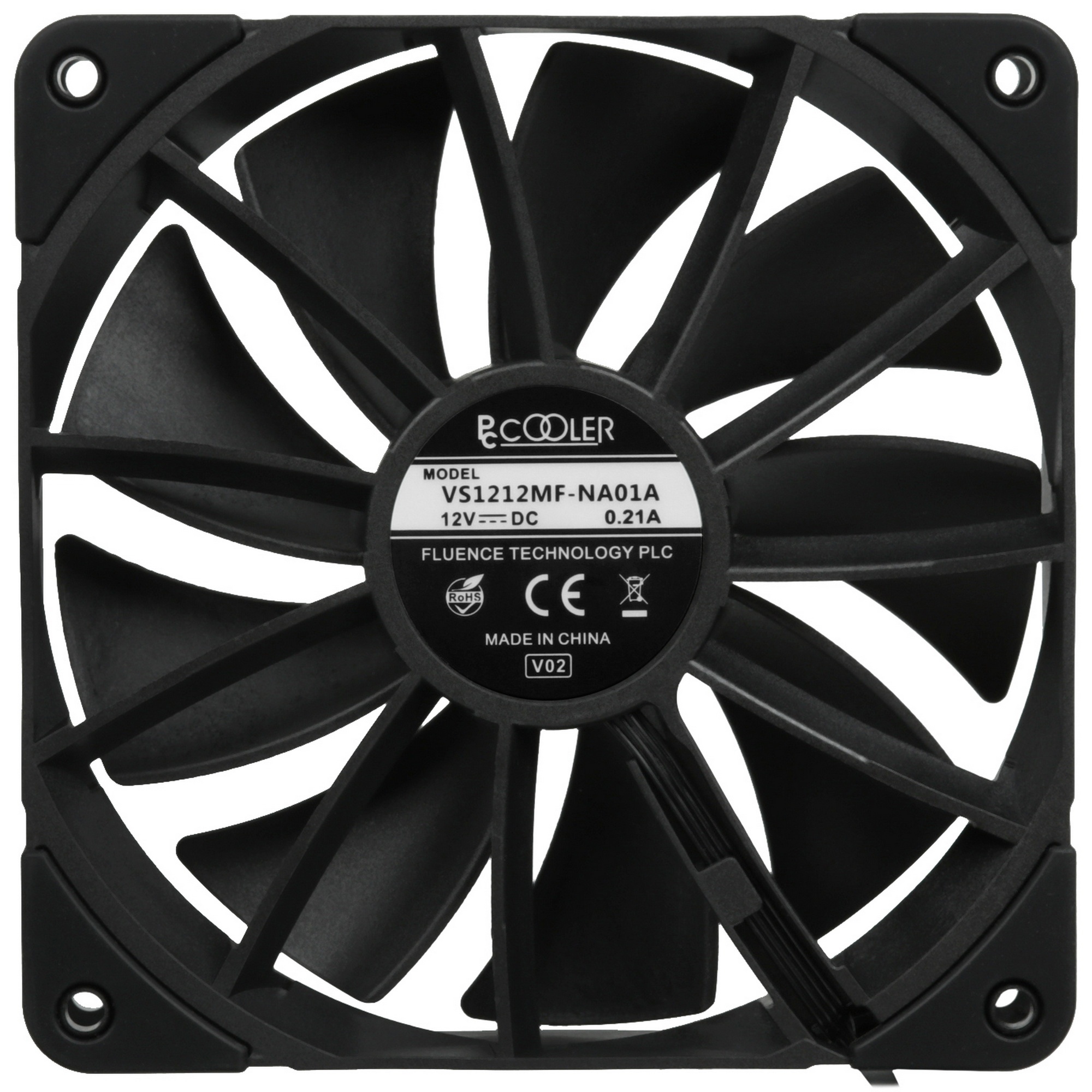 Вентилятор для корпуса PCCooler P120 PRO черный, 120 мм, 1850 об/мин, 33.8 дБ, 4 pin