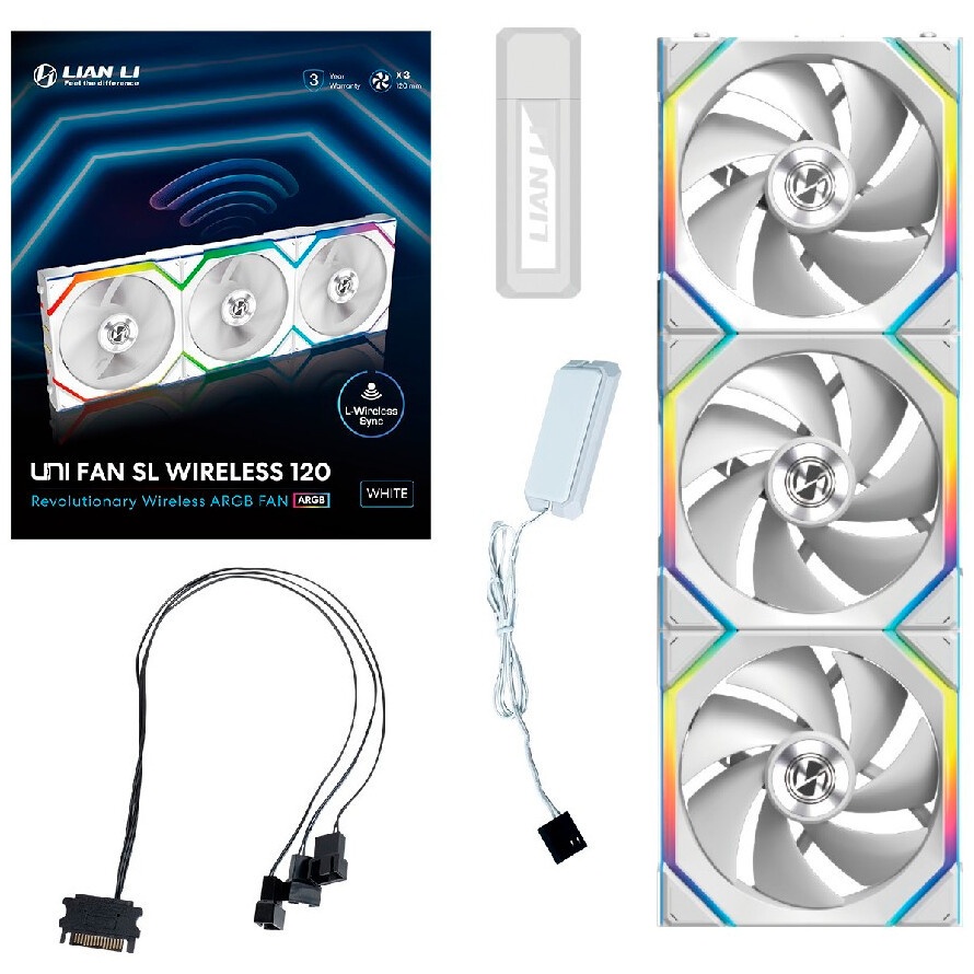 Комплект вентиляторов для корпуса Lian Li Uni Fan ALV2 (3 шт.) G99.12ALV23B.00 черный, 120 мм, 2000r