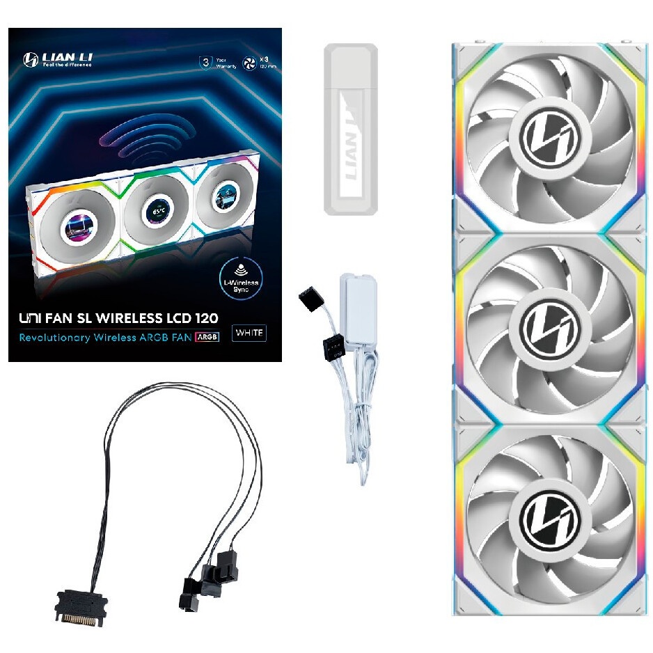 Комплект вентиляторов для корпуса Lian Li Uni Fan ALV2 (3 шт.) G99.12ALV23B.00 черный, 120 мм, 2000r