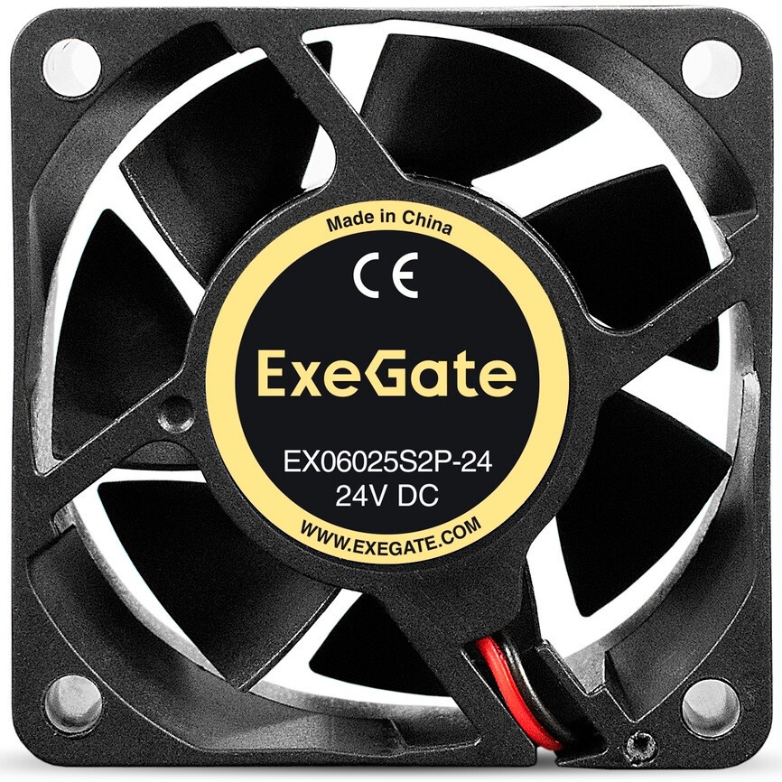 Вентилятор для корпуса ExeGate EX06025S3P-24 черный, 60 мм, 5000 об/мин, 34.5 дБ, 3 pin