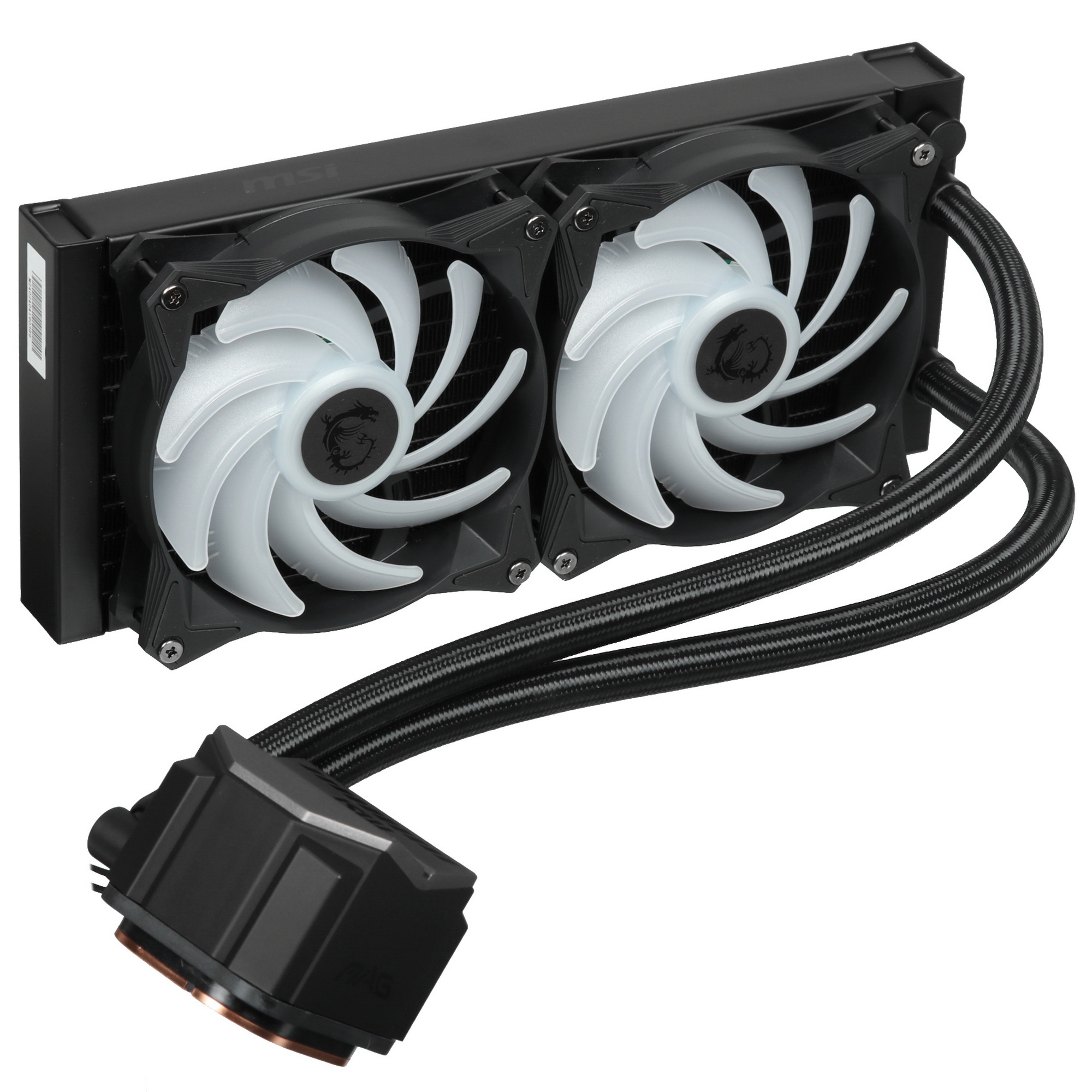 Жидкостная система охлаждения MSI MAG CORELIQUID M240 2x ARGB черный 120мм алюминий+медь 2000rpm 34.