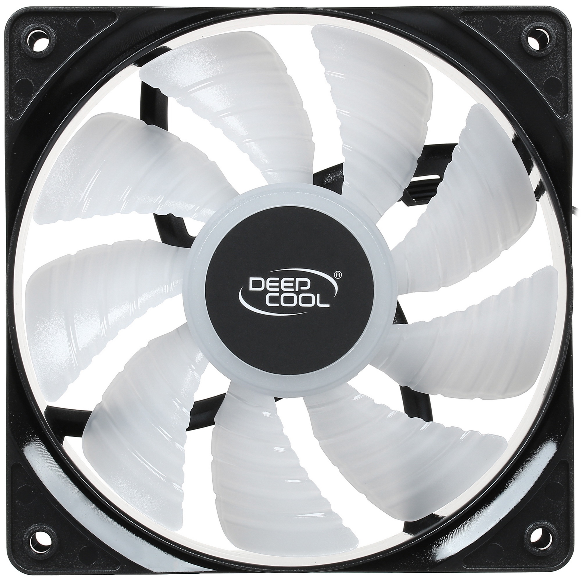 Вентилятор DEEPCOOL RF120W DP-FLED-RF120-WH черный 120мм 1300rpm 22db 4-pin