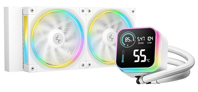 Система водяного охлаждения Deepcool LQ240 Wh ARGB белый 120мм алюминий+медь 2400rpm 38.71db 4-pin 3