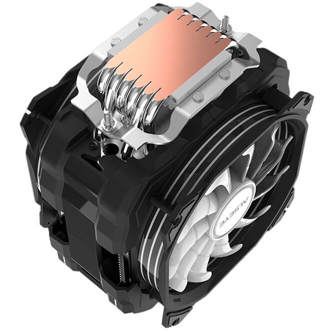 Кулер для процессора Alseye N120-B черный, 120 мм, алюминий/медь, 1800 об/мин, 4 pin, 180 Вт, 156 мм