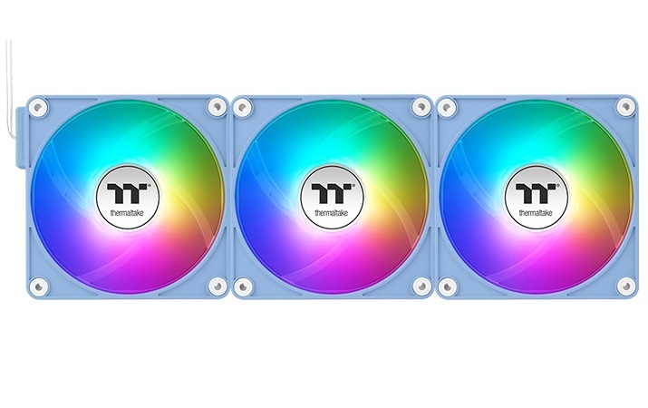 Комплект вентиляторов для корпуса Thermaltake CT140 EX Reverse ARGB Sync (3 шт.) голубой, 140 мм, 18