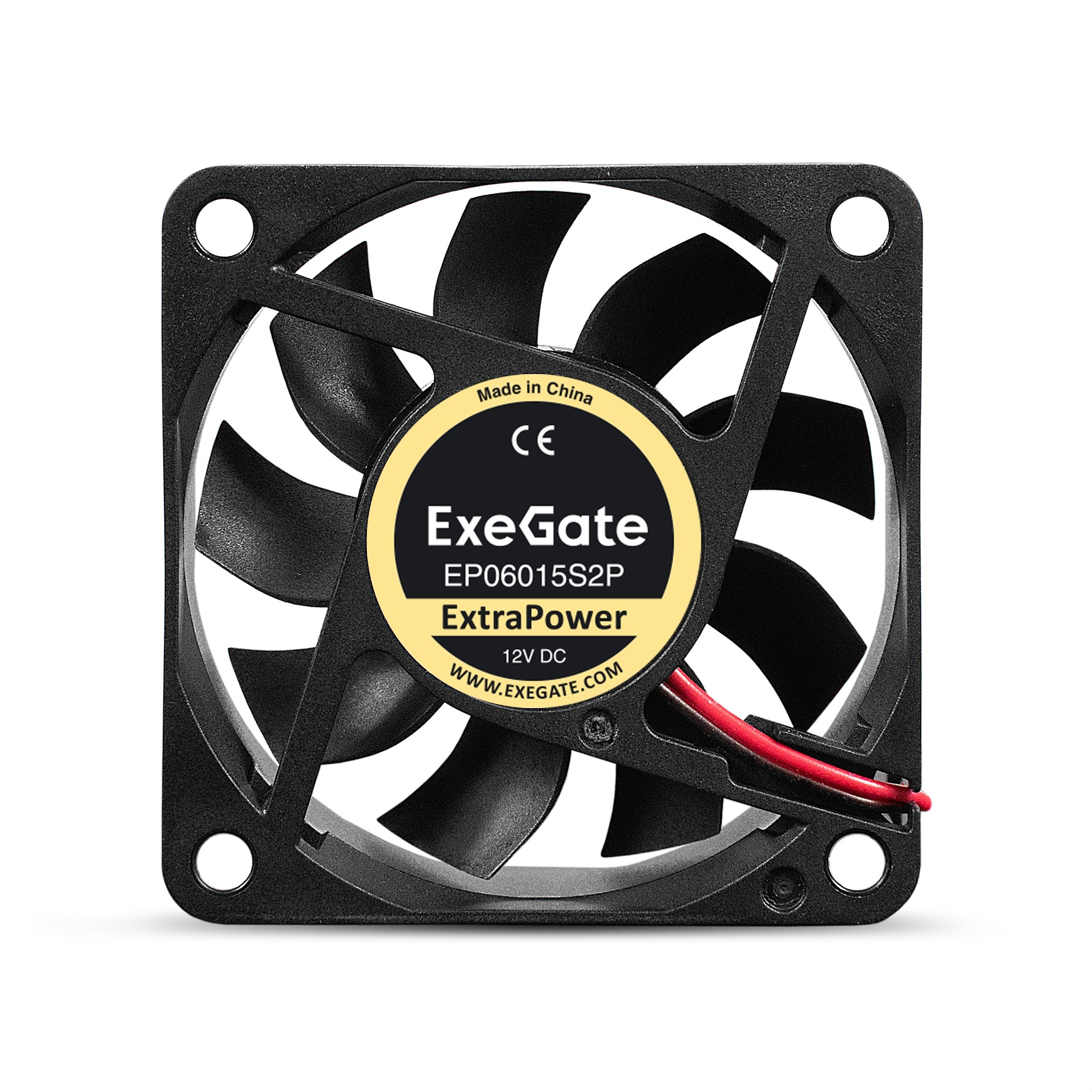 Вентилятор для корпуса ExeGate ExtraPower EP06015S2P черный, 60 мм, 4800 об/мин, 32 дБ, 2 pin