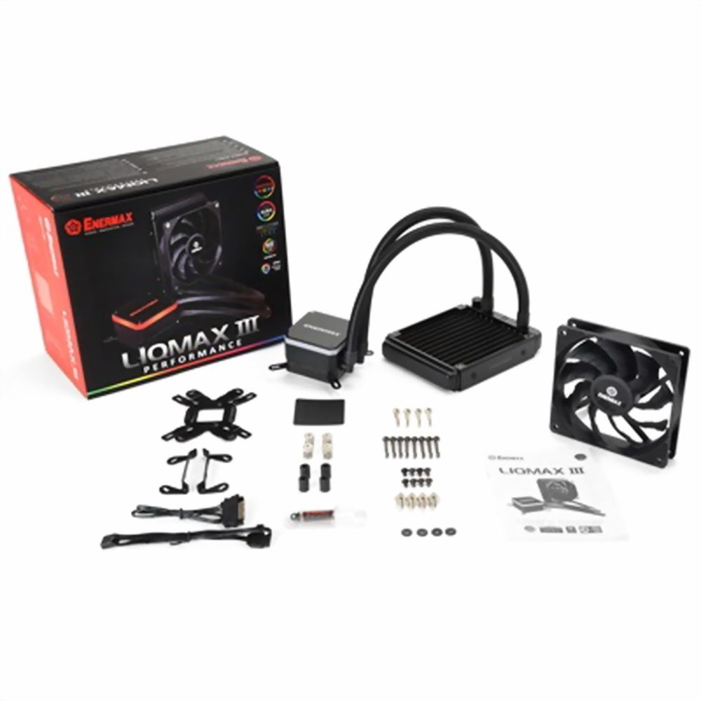 Жидкостная система охлаждения Enermax LIQMAX III HF черный, 120 мм, алюминий/медь, 2000 об/мин, 32 д