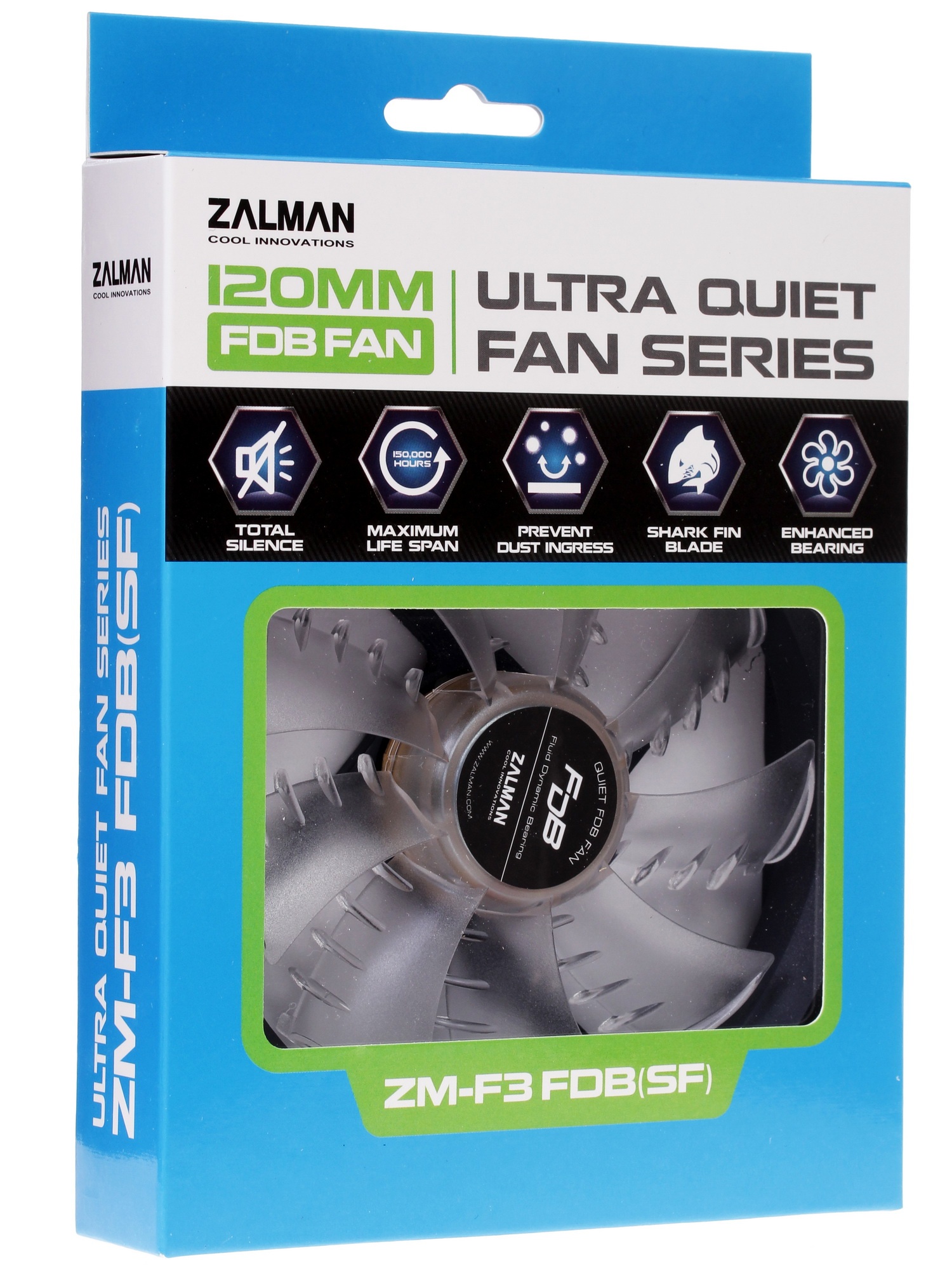 Вентилятор для корпуса Zalman ZM-F3 FDB (SF) черный, 120 мм, 1200 об/мин, 23 дБ, 3 pin