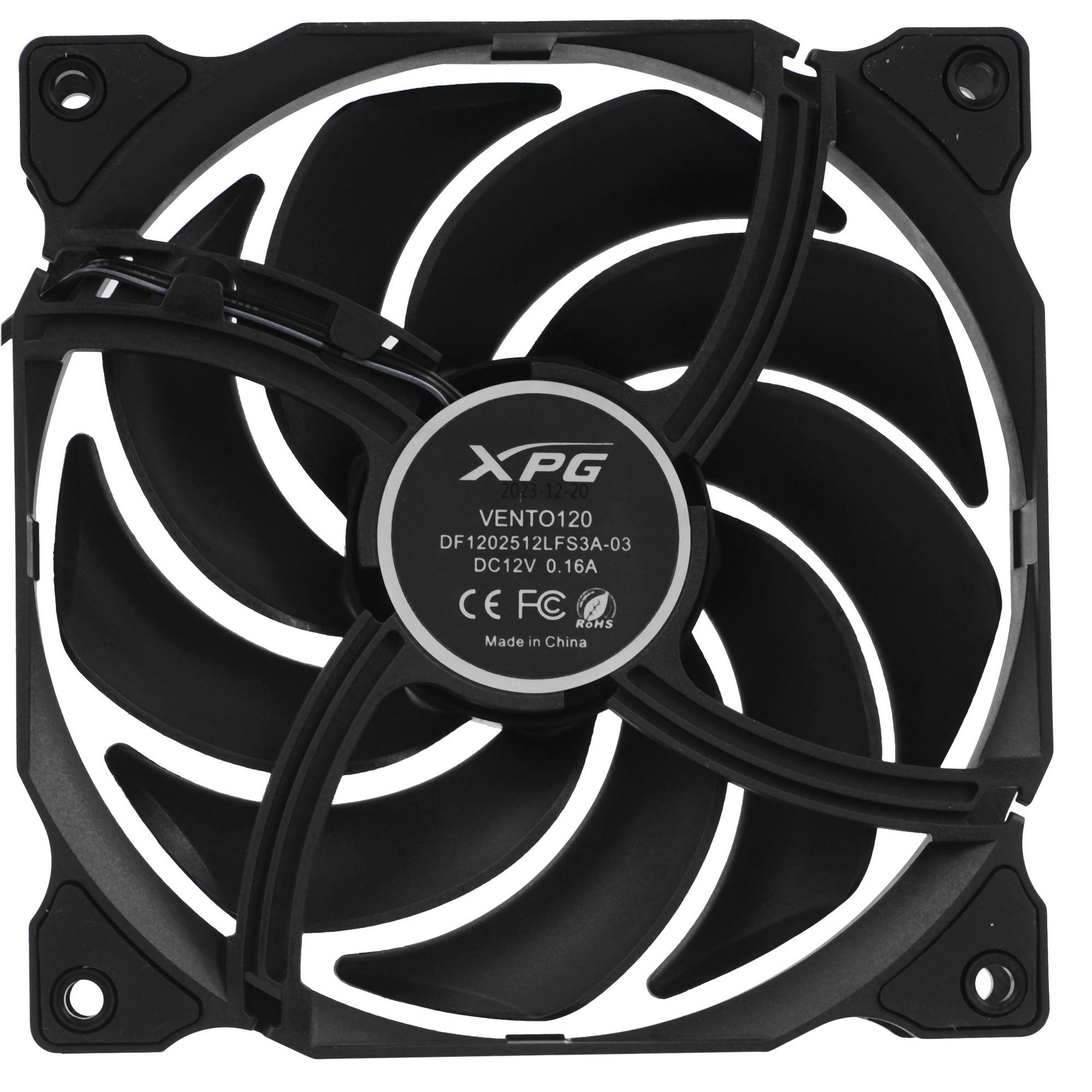 Вентилятор Cooler XPG VENTO120-BKCWW черный 120мм 1200rpm 23db 3-pin