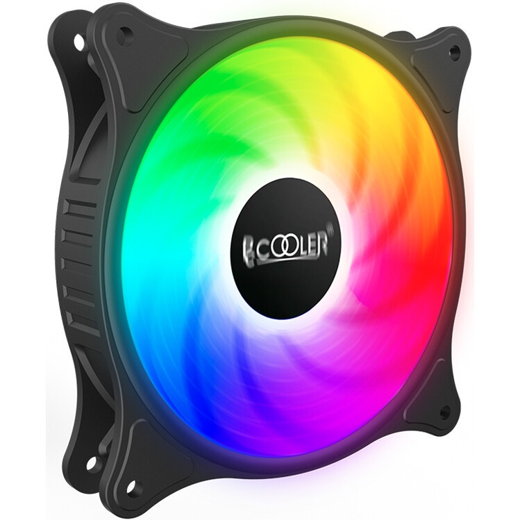 Вентилятор для корпуса PCCooler EF120 ARGB черный, 120 мм, 1500 об/мин, 25.7 дБ, 4 pin
