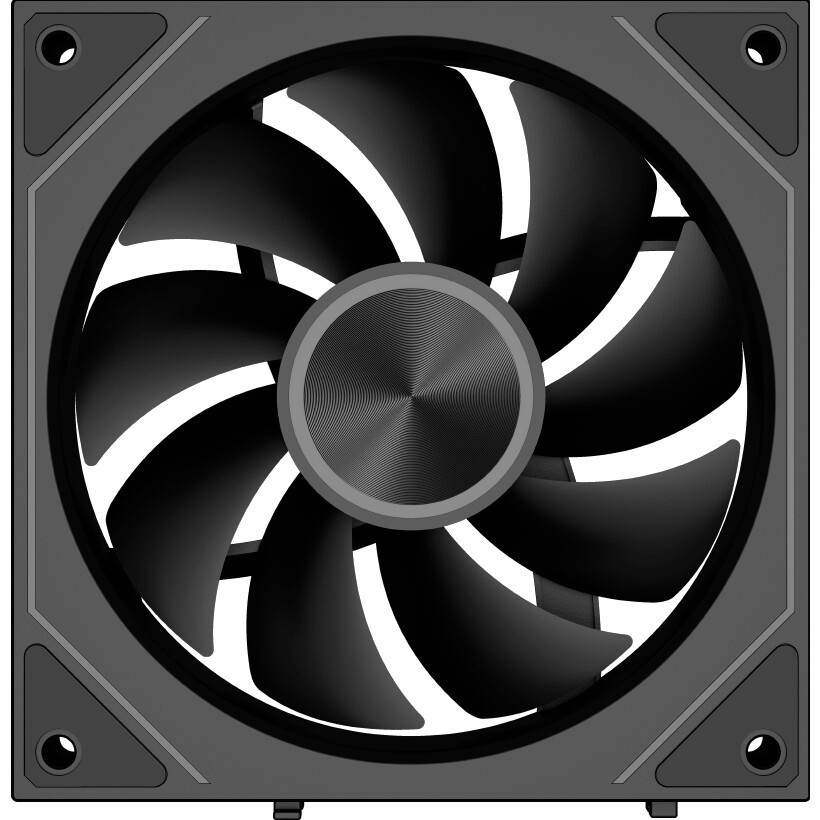 Вентилятор для корпуса PCCooler EF120 ARGB черный, 120 мм, 1500 об/мин, 25.7 дБ, 4 pin