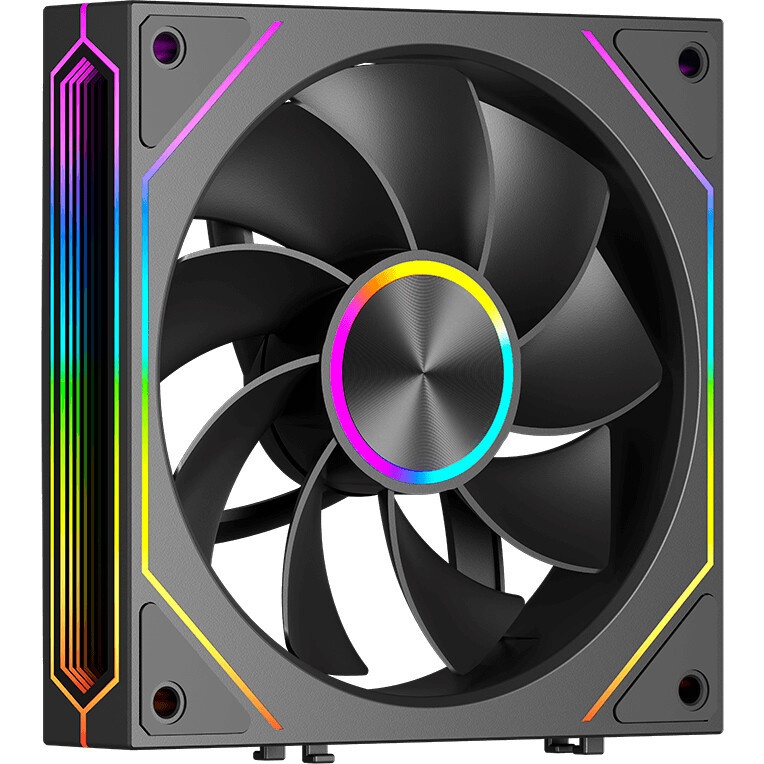 Вентилятор для корпуса PCCooler EF120 ARGB черный, 120 мм, 1500 об/мин, 25.7 дБ, 4 pin
