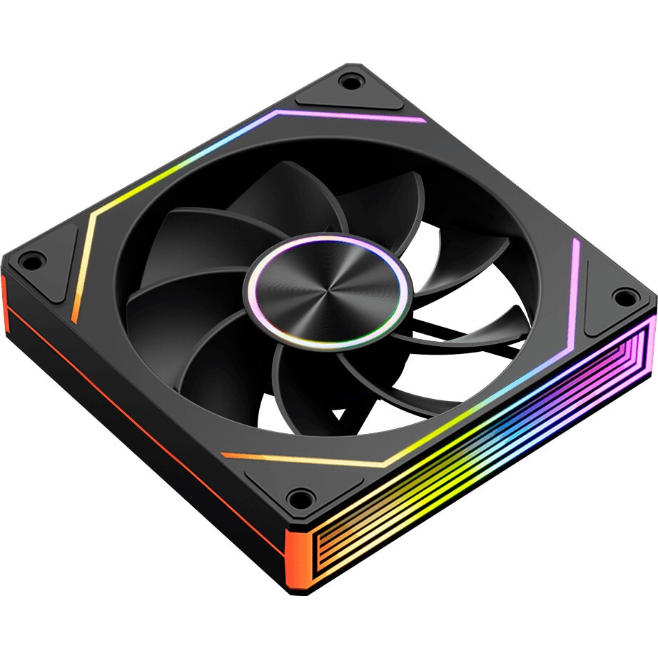 Вентилятор для корпуса PCCooler EF120 ARGB черный, 120 мм, 1500 об/мин, 25.7 дБ, 4 pin