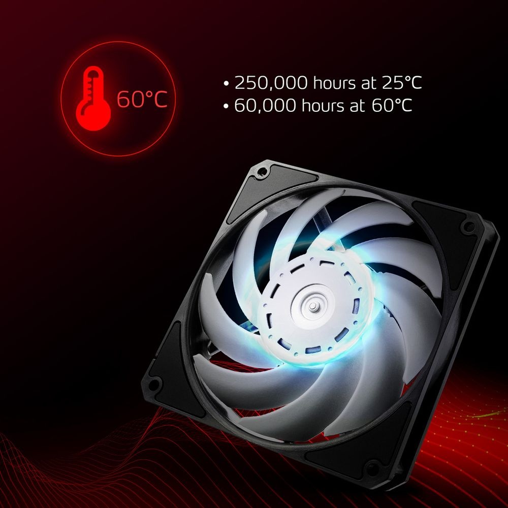 Вентилятор в корпус XPG VENTOPRO120-PWMBKCWW черный 120мм 2150rpm 28db 4-pin