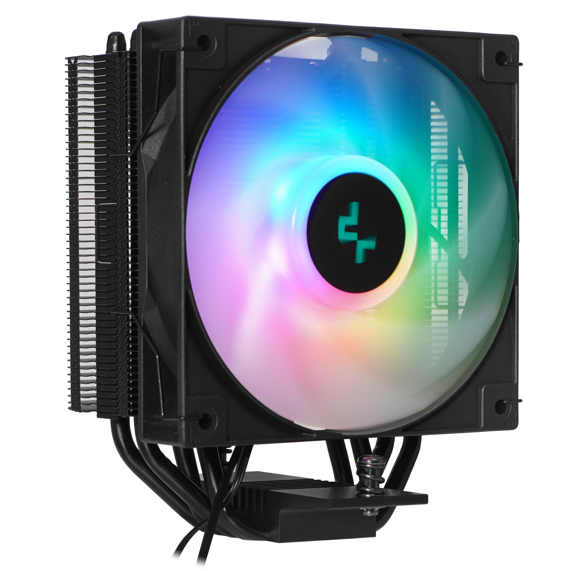 Кулер для процессора DEEPCOOL AG400 BK ARGB черный, 120 мм, алюминий/медь, 2000 об/мин, 31.6 дБ, 4 p