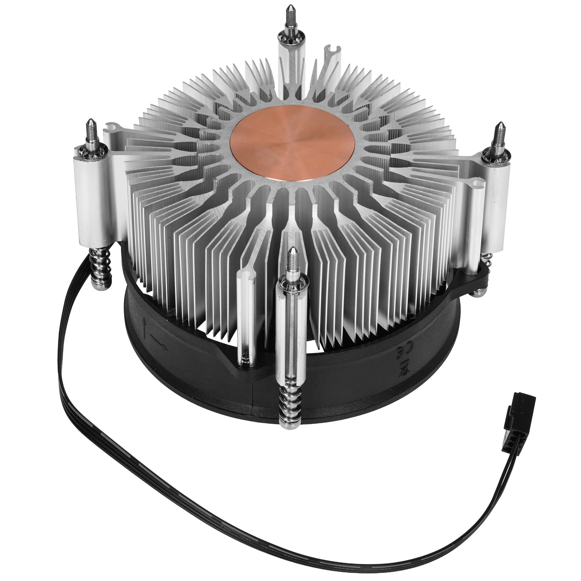Кулер для процессора Digma D-CPC110-PWM3 черный, 90 мм, алюминий/медь, 2800 об/мин, 25 дБ, 4 pin, 11