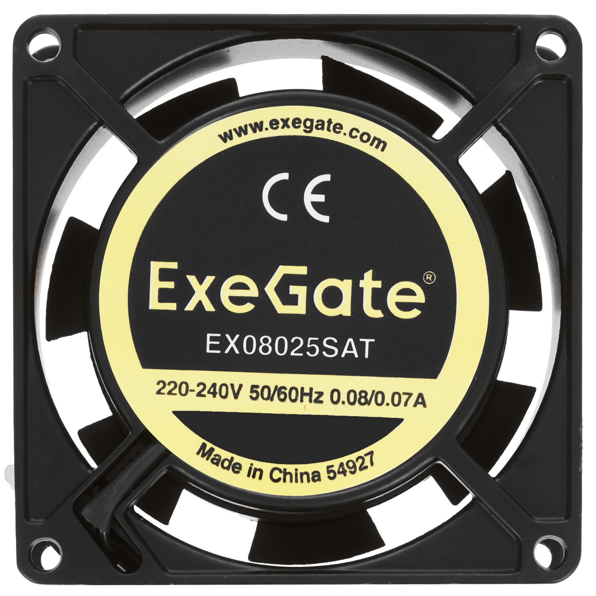 Вентилятор для корпуса ExeGate EX08025SAT черный, 80 мм, 2500 об/мин, 31 дБ