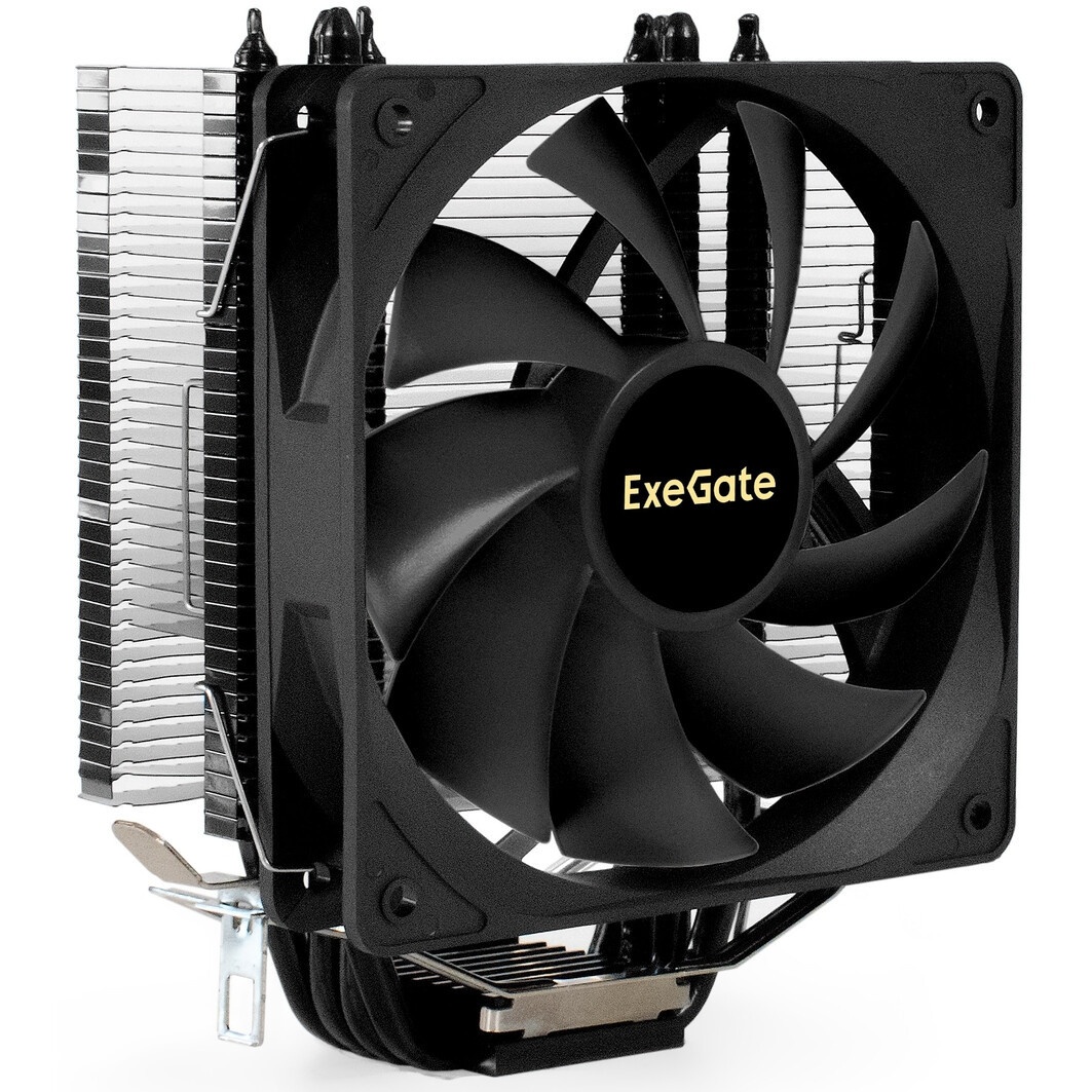 Кулер для процессора ExeGate Dark Magic EE400XL-PWM черный, 120 мм, алюминий/медь, 2400 об/мин, 37 д