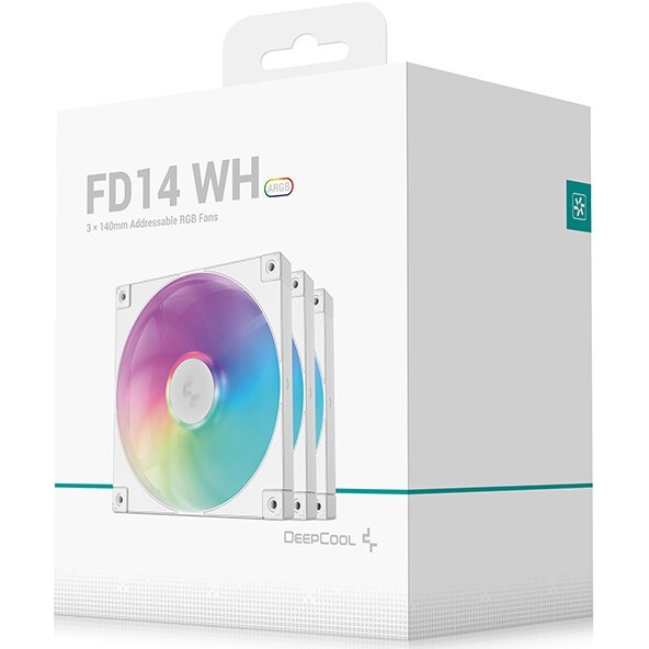 Комплект вентиляторов для корпуса Arctic P14 PWM PST A-RGB (3 шт.) черный, 140 мм, 1900 об/мин, 22.5
