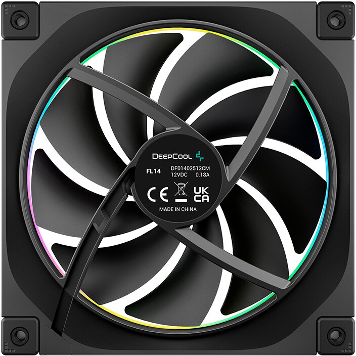 Комплект вентиляторов для корпуса Arctic P14 PWM PST A-RGB (3 шт.) черный, 140 мм, 1900 об/мин, 22.5