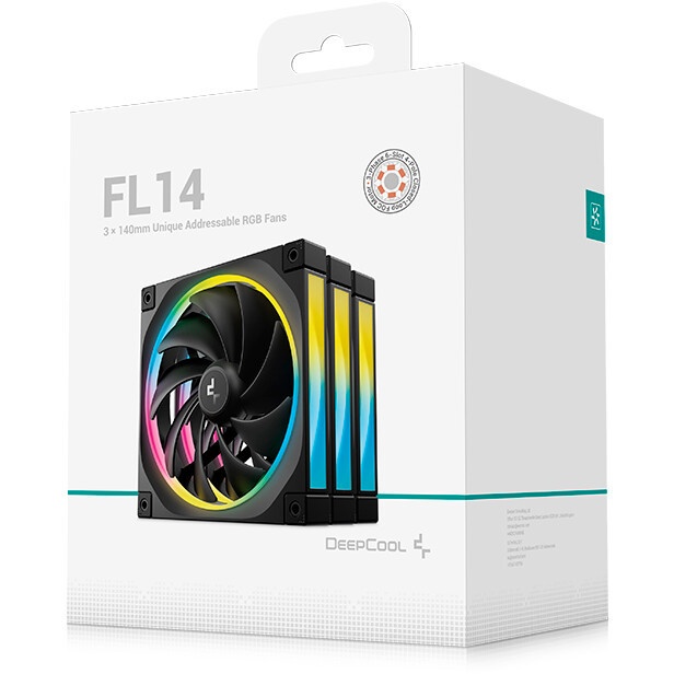 Комплект вентиляторов для корпуса Arctic P14 PWM PST A-RGB (3 шт.) черный, 140 мм, 1900 об/мин, 22.5