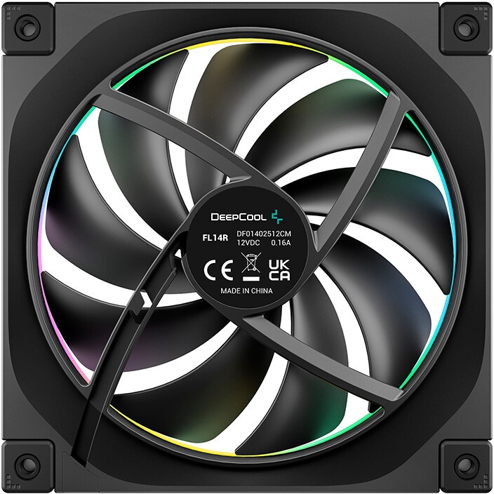 Комплект вентиляторов для корпуса Arctic P14 PWM PST A-RGB (3 шт.) черный, 140 мм, 1900 об/мин, 22.5