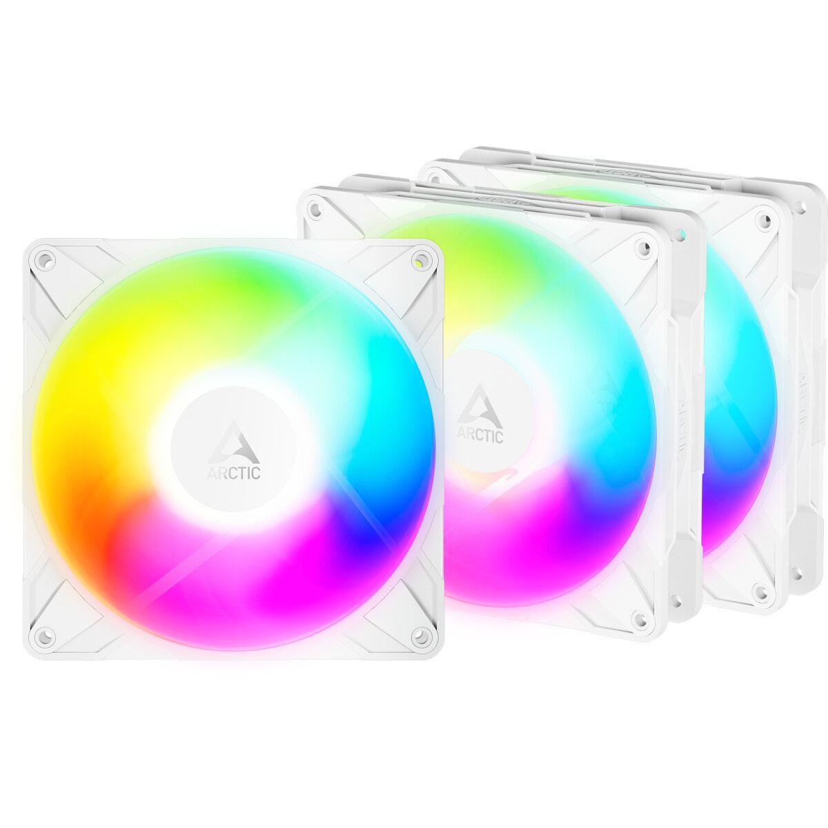 Комплект вентиляторов для корпуса Arctic P14 PWM PST A-RGB (3 шт.) черный, 140 мм, 1900 об/мин, 22.5