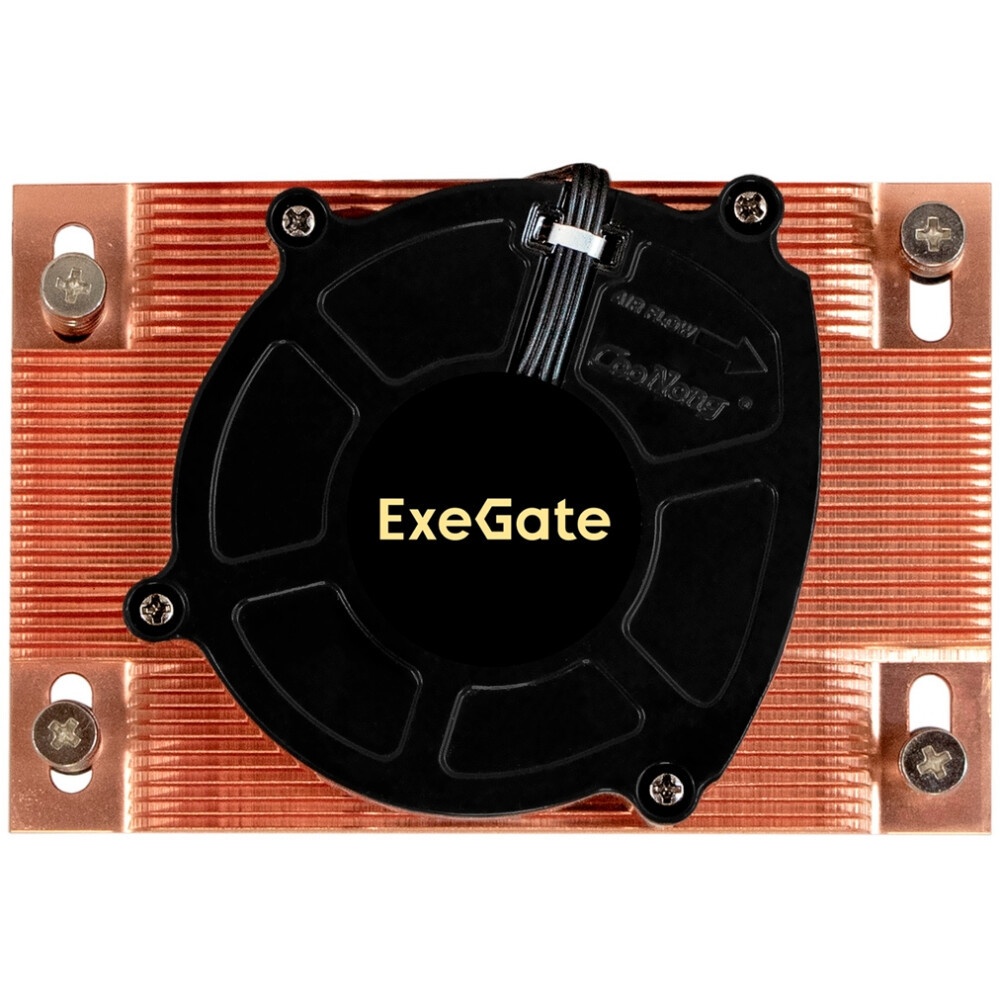Кулер для процессора ExeGate ESNK-P0062AP4v2.PWM.1U.SP3.Cu медный, 80 мм, медь, 6300 об/мин, 63 дБ,