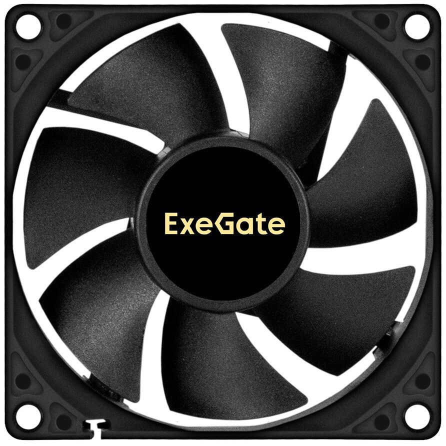 Вентилятор для корпуса ExeGate ExtraPower EP08015B3P черный, 80 мм, 2600 об/мин, 26 дБ, 3 pin