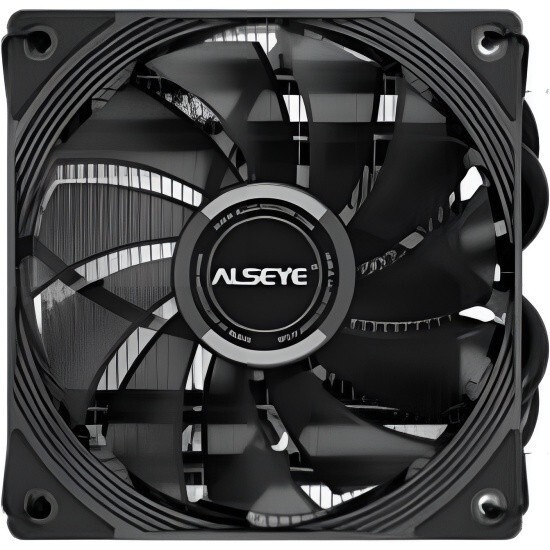 Кулер для процессора Alseye S37-4 черный, 92 мм, алюминий/медь, 3000 об/мин, 26.5 дБ, 4 pin, 130 Вт,