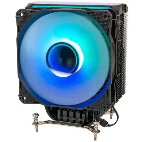 Кулер для процессора Eurocase 6PI120ARGB черный, 120 мм, алюминий/медь, 1800 об/мин, 36 дБ, 4 pin, 2