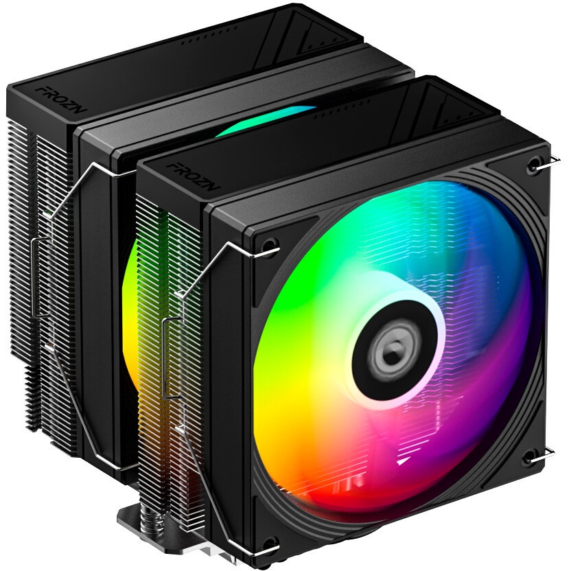 Кулер для процессора Eurocase 6PI120ARGB черный, 120 мм, алюминий/медь, 1800 об/мин, 36 дБ, 4 pin, 2