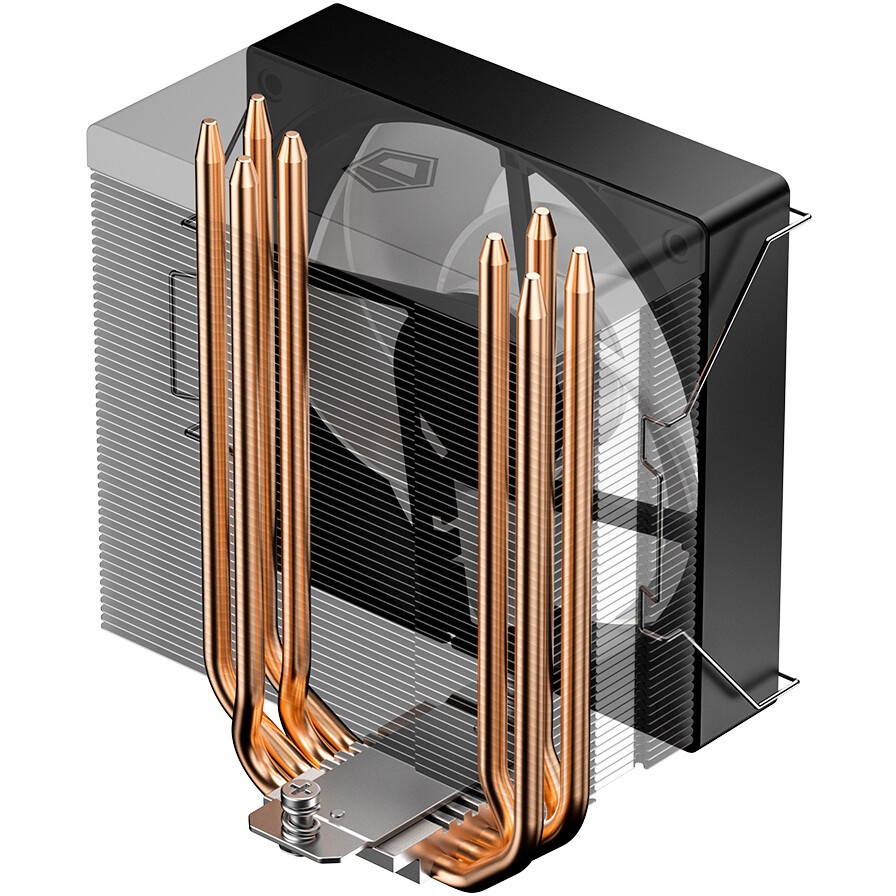 Кулер для процессора Eurocase 6PI120ARGB черный, 120 мм, алюминий/медь, 1800 об/мин, 36 дБ, 4 pin, 2