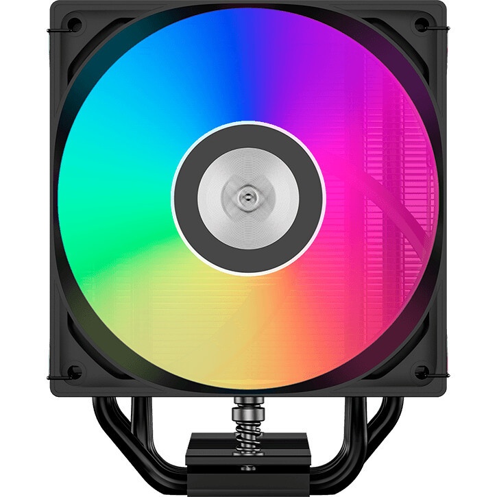 Кулер для процессора Eurocase 6PI120ARGB черный, 120 мм, алюминий/медь, 1800 об/мин, 36 дБ, 4 pin, 2