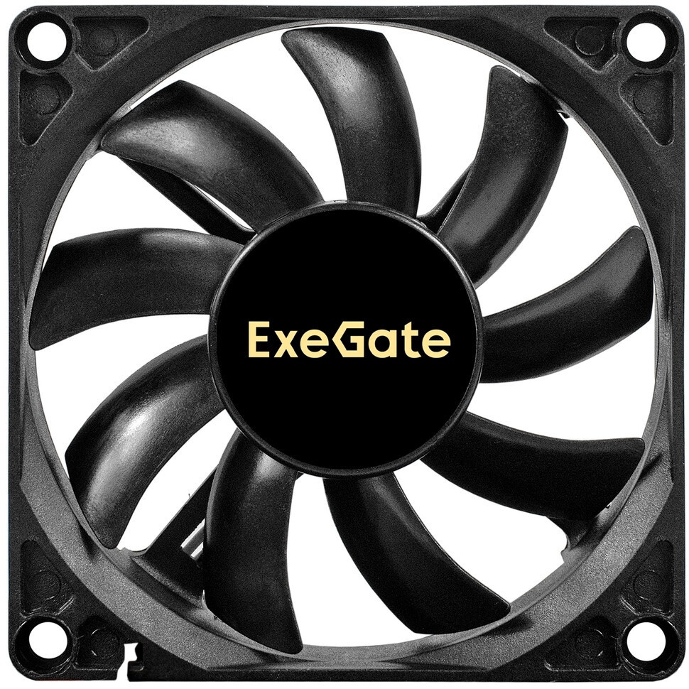 Вентилятор для корпуса ExeGate EX08015B3P черный, 80 мм, 2000 об/мин, 21 дБ, 3 pin