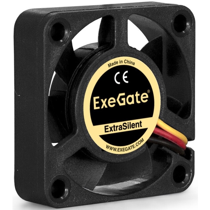 Вентилятор для корпуса ExeGate EX04015B3P-24 черный, 40 мм, 7800 об/мин, 33.1 дБ, 3 pin
