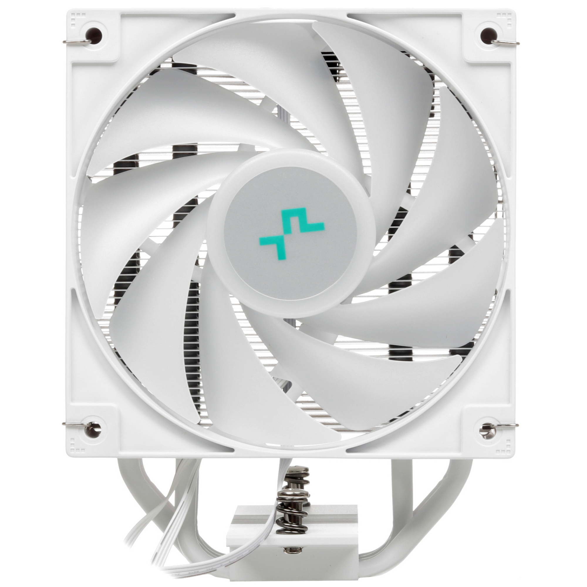 Кулер для процессора DEEPCOOL AG400 DIGITAL WH ARGB белый, 120 мм, алюминий/медь, 2100 об/мин, 31.6