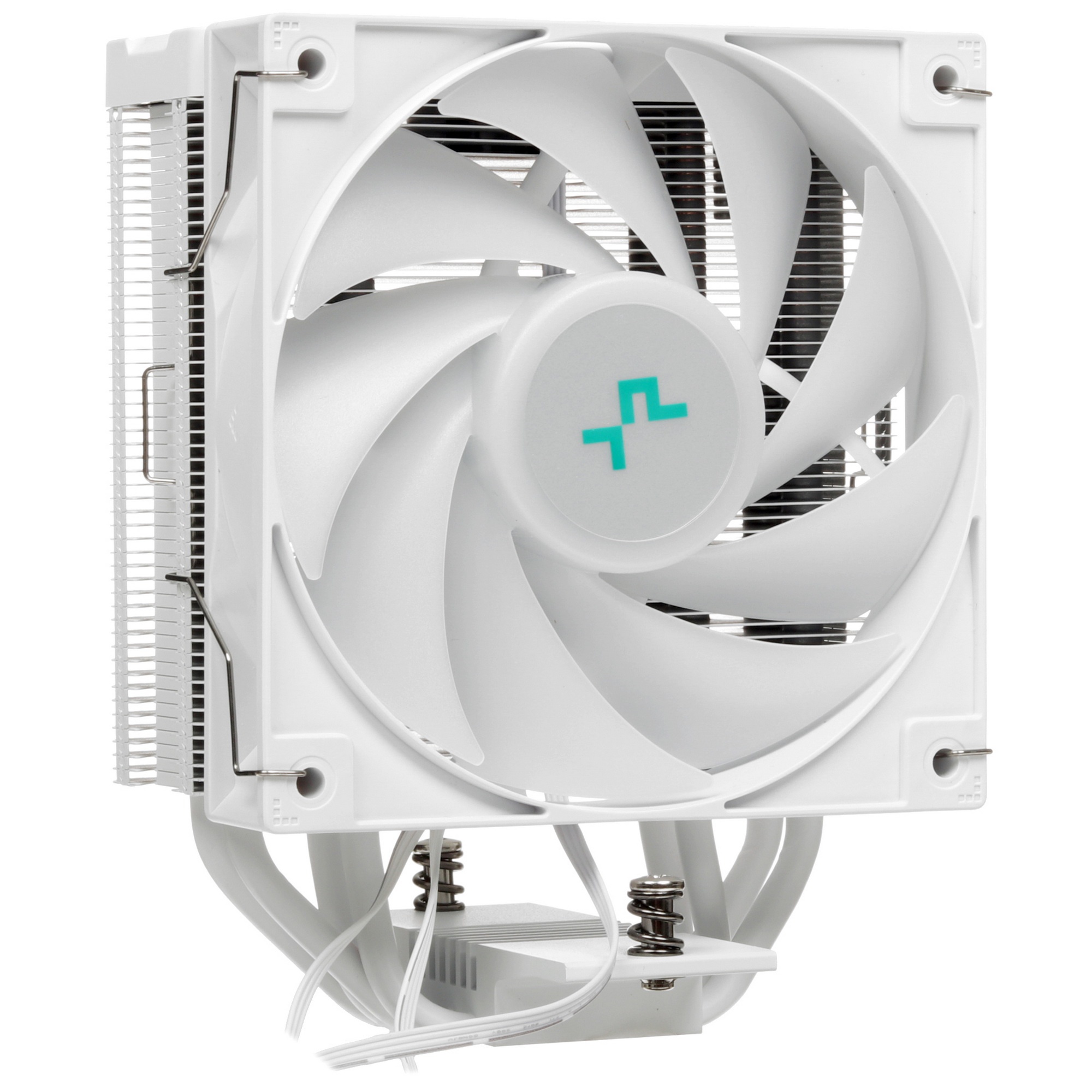 Кулер для процессора DEEPCOOL AG400 DIGITAL WH ARGB белый, 120 мм, алюминий/медь, 2100 об/мин, 31.6