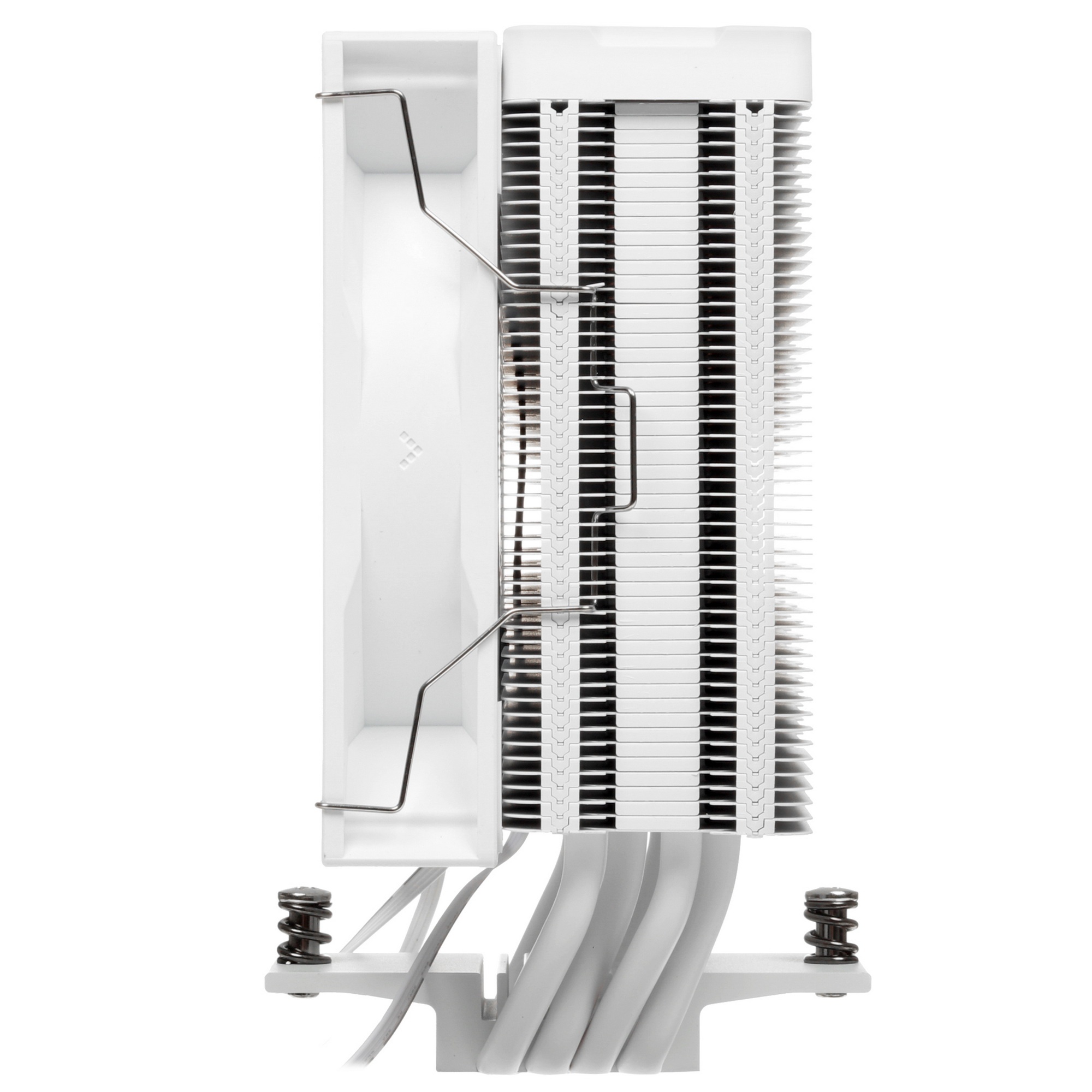 Кулер для процессора DEEPCOOL AG400 DIGITAL WH ARGB белый, 120 мм, алюминий/медь, 2100 об/мин, 31.6