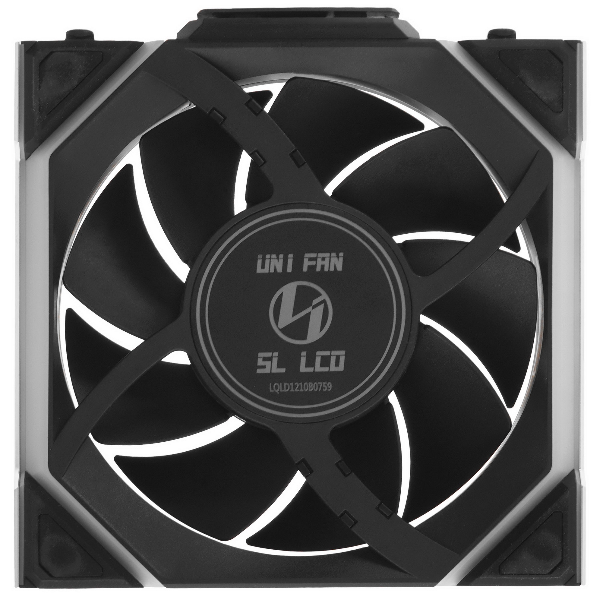 Вентилятор для корпуса Lian Li Uni Fan SL Wireless 120 LCD ARGB G99.12SLLCD1W1B.R0 черный, 120 мм, 1