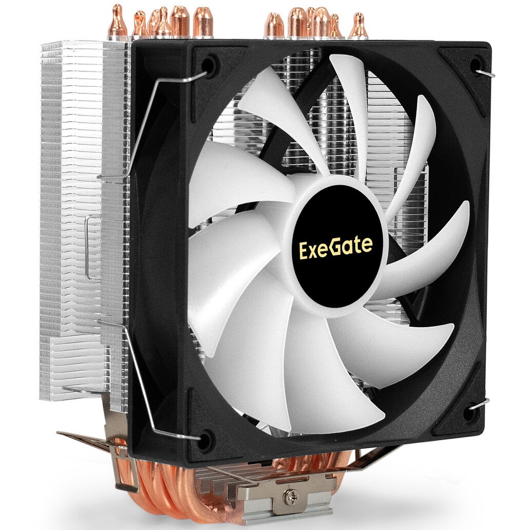Кулер для процессора ExeGate Dark Magic EE126M-PWM.RGB черный, 120 мм, алюминий, 2000 об/мин, 24 дБ,